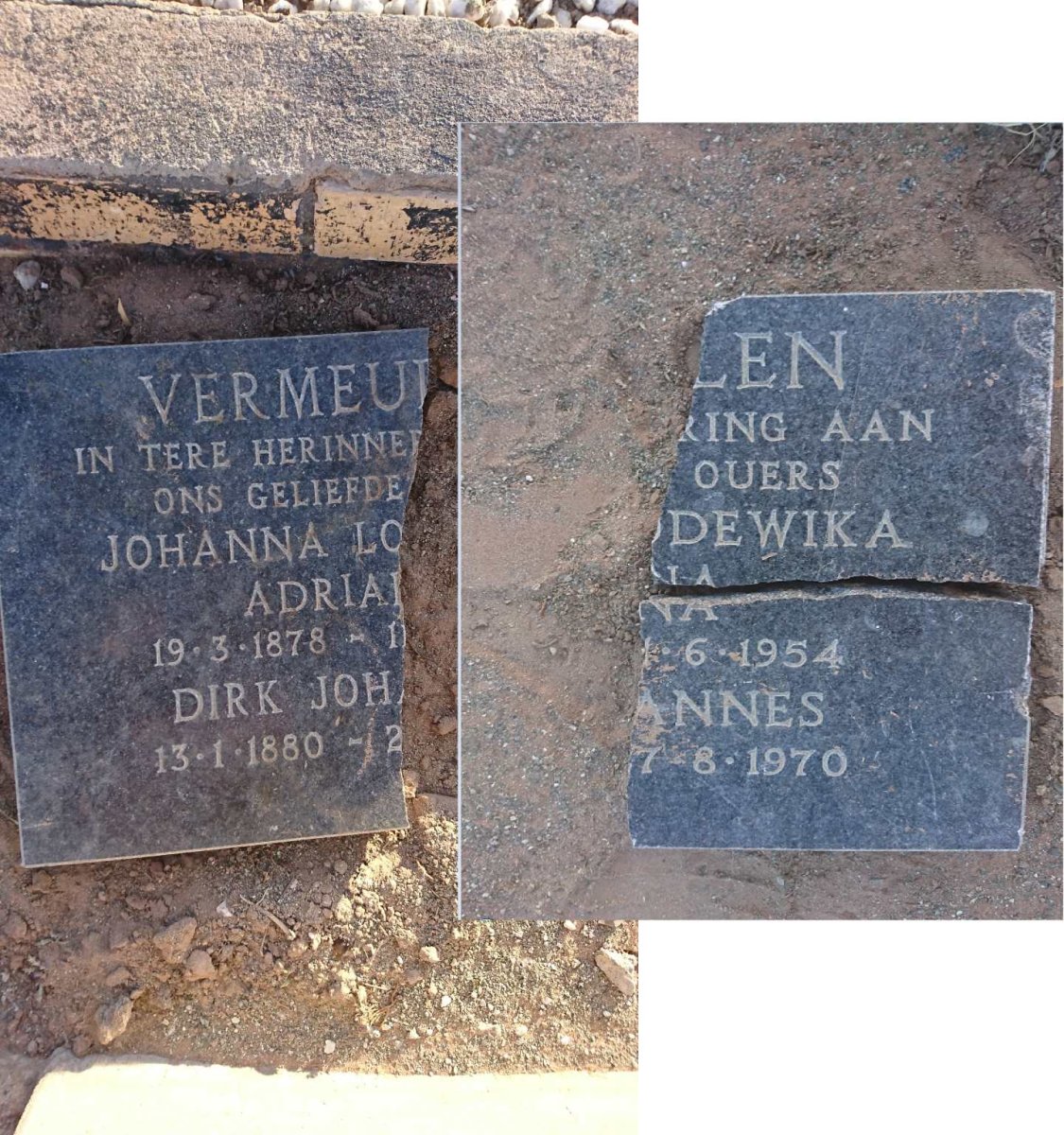 VERMEULEN Dirk Johannes 1880-1970 &amp; Johanna Lodewika Adriana 1878-1954
