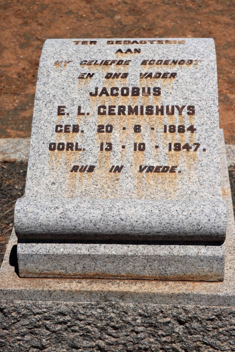 GERMISHUYS Jacobus E.L. 1884-1947 &amp; Jacoba P. 1884-1957