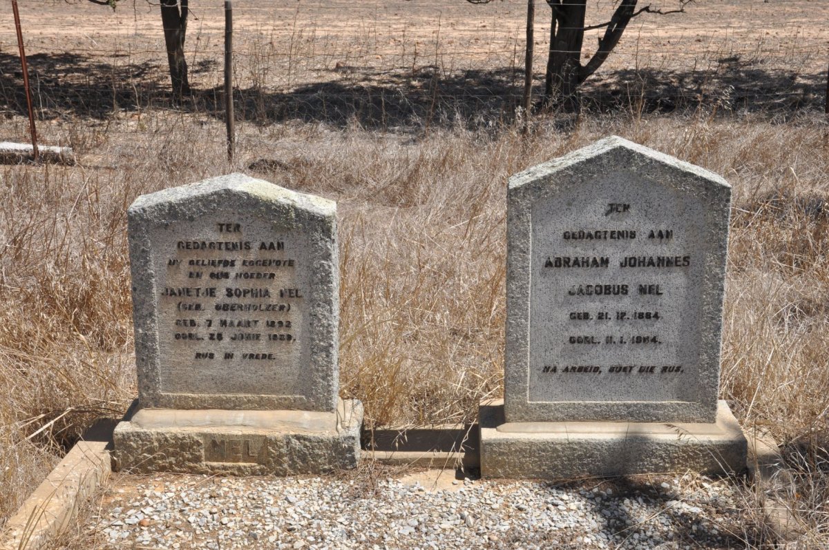 NEL Abraham Johannes Jacobus 1884-1964 &amp; Janetje Sophia OBERHOLZER 1892-1939