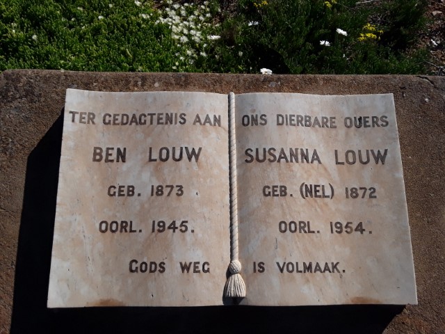 LOUW Ben 1873-1945 &amp; Susanna NEL 1872-1954