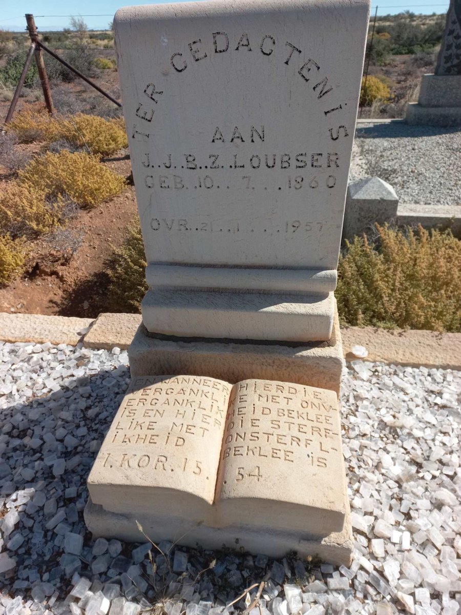 LOUBSER J.J.B.Z. 1860-1957