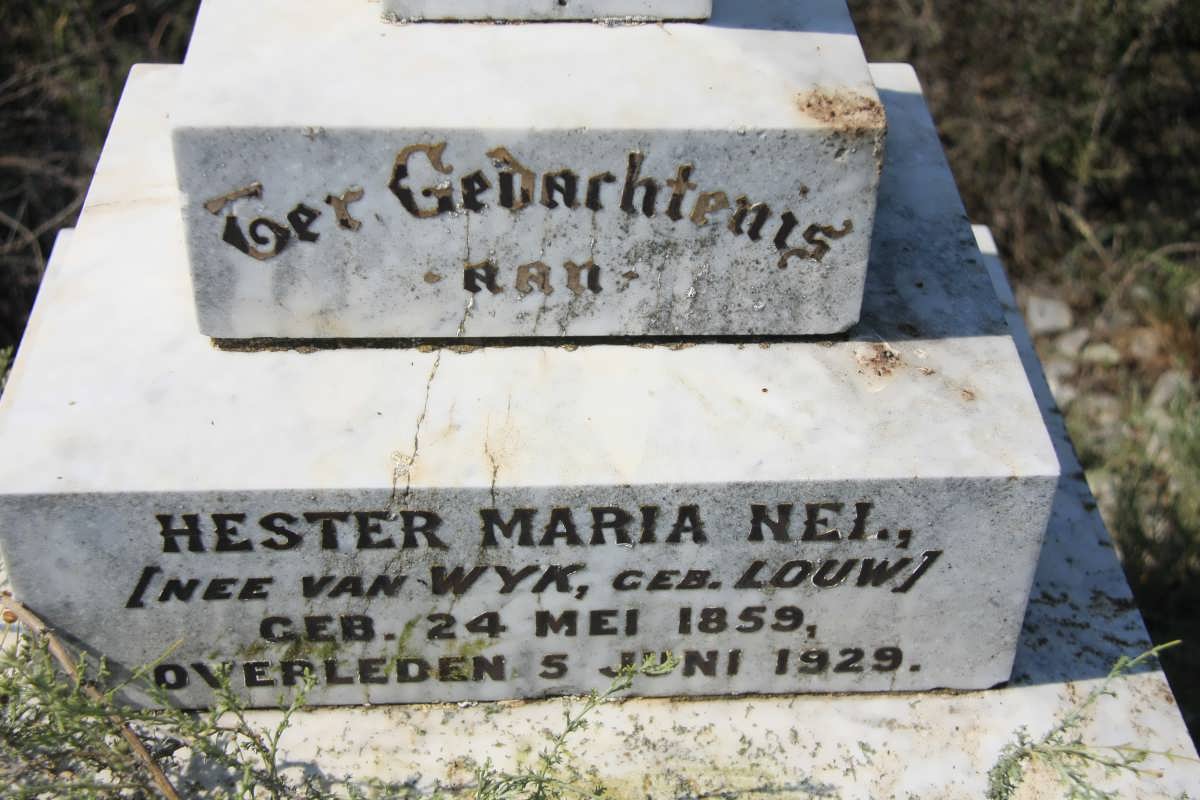NEL Hester Maria voorheen VAN WYK nee LOUW 1859-1929 _2
