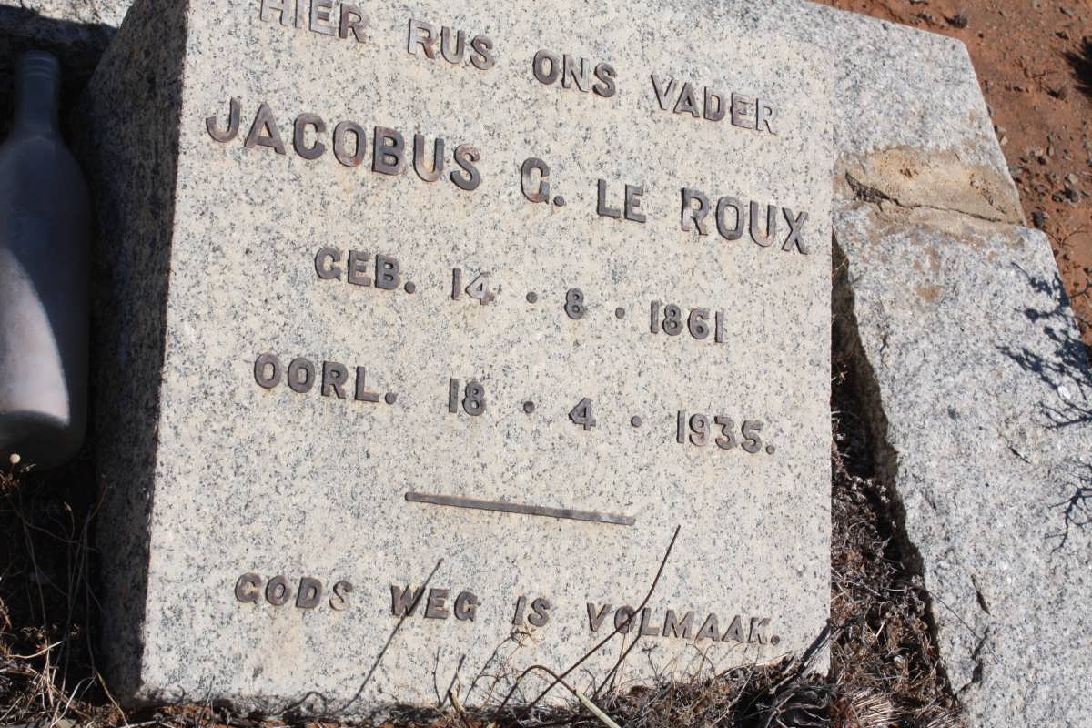 ROUX Jacobus G., le 1861-1935