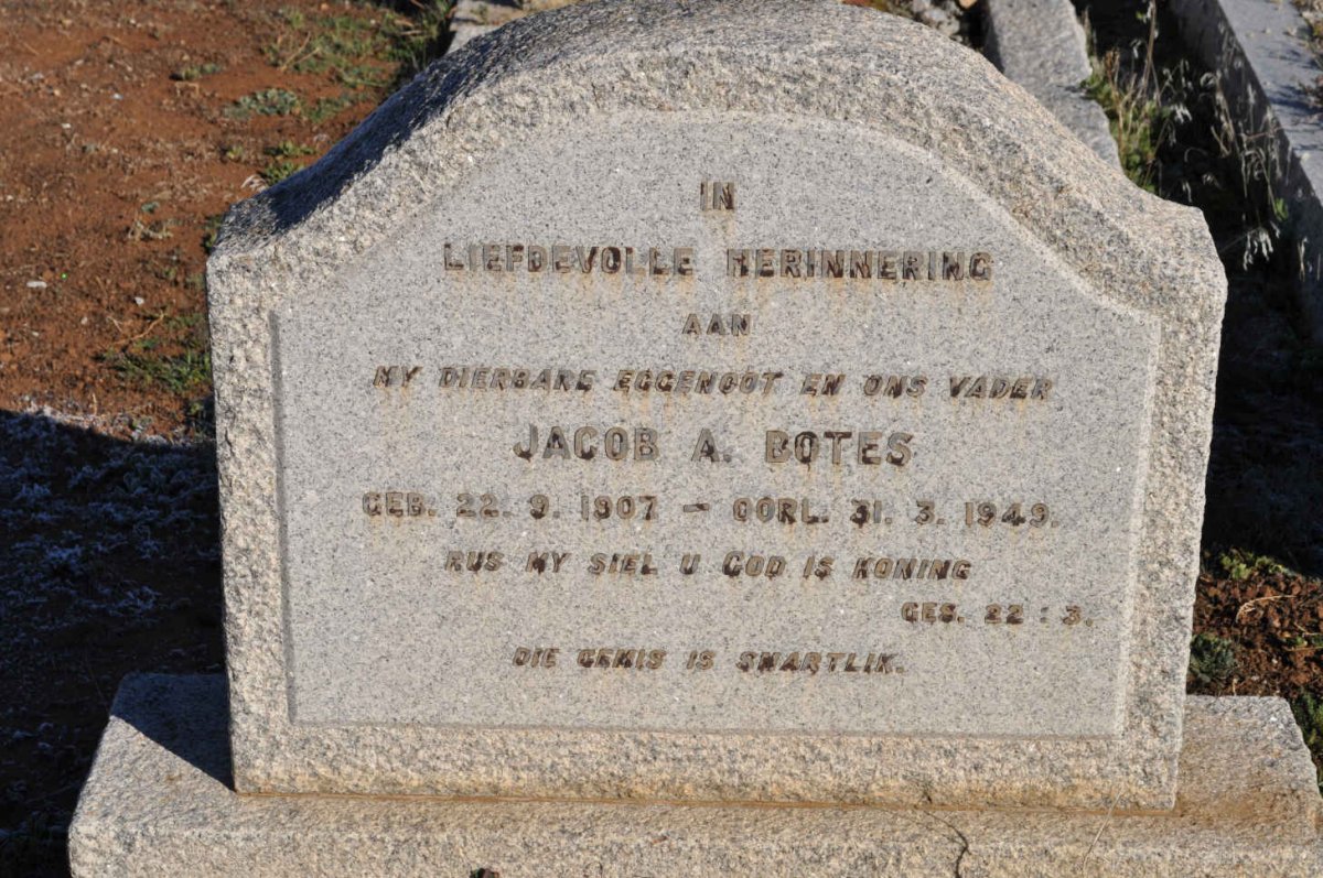 BOTES Jacob A. 1907-1949