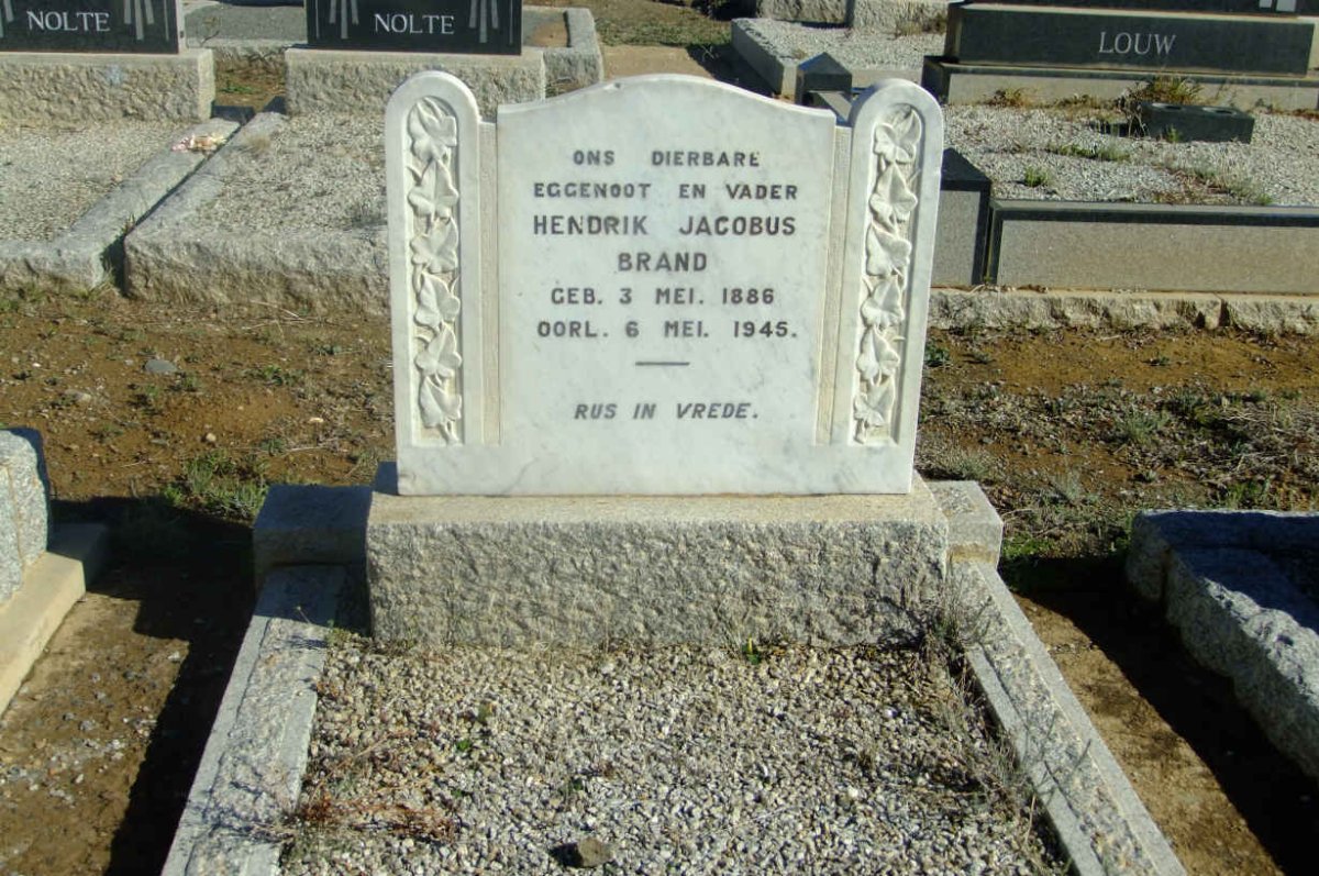 BRAND Hendrik Jacobus 1886-1945