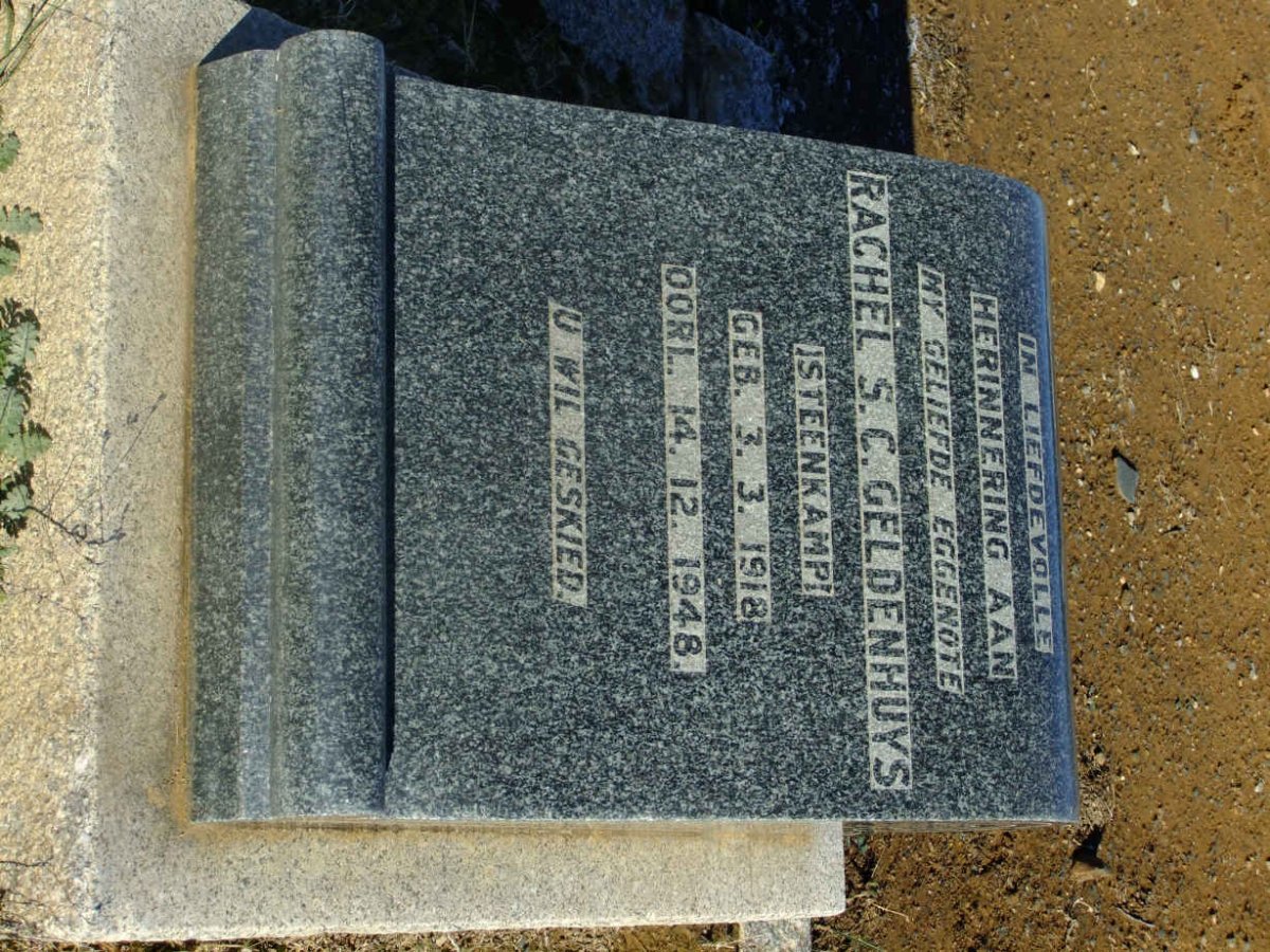 GELDENHUYS Rachel S.C. nee STEENKAMP 1918-1948
