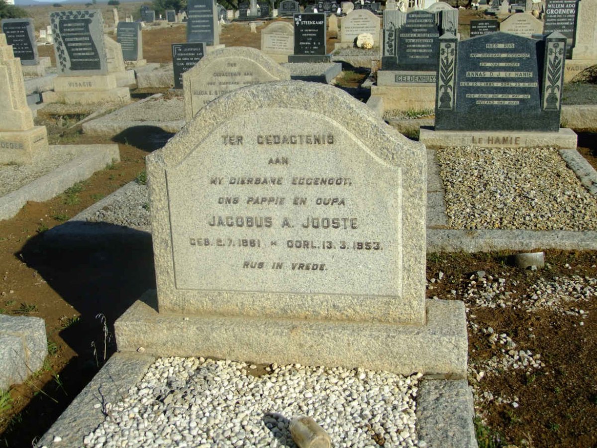 JOOSTE Jacobus A. 18?1-1953