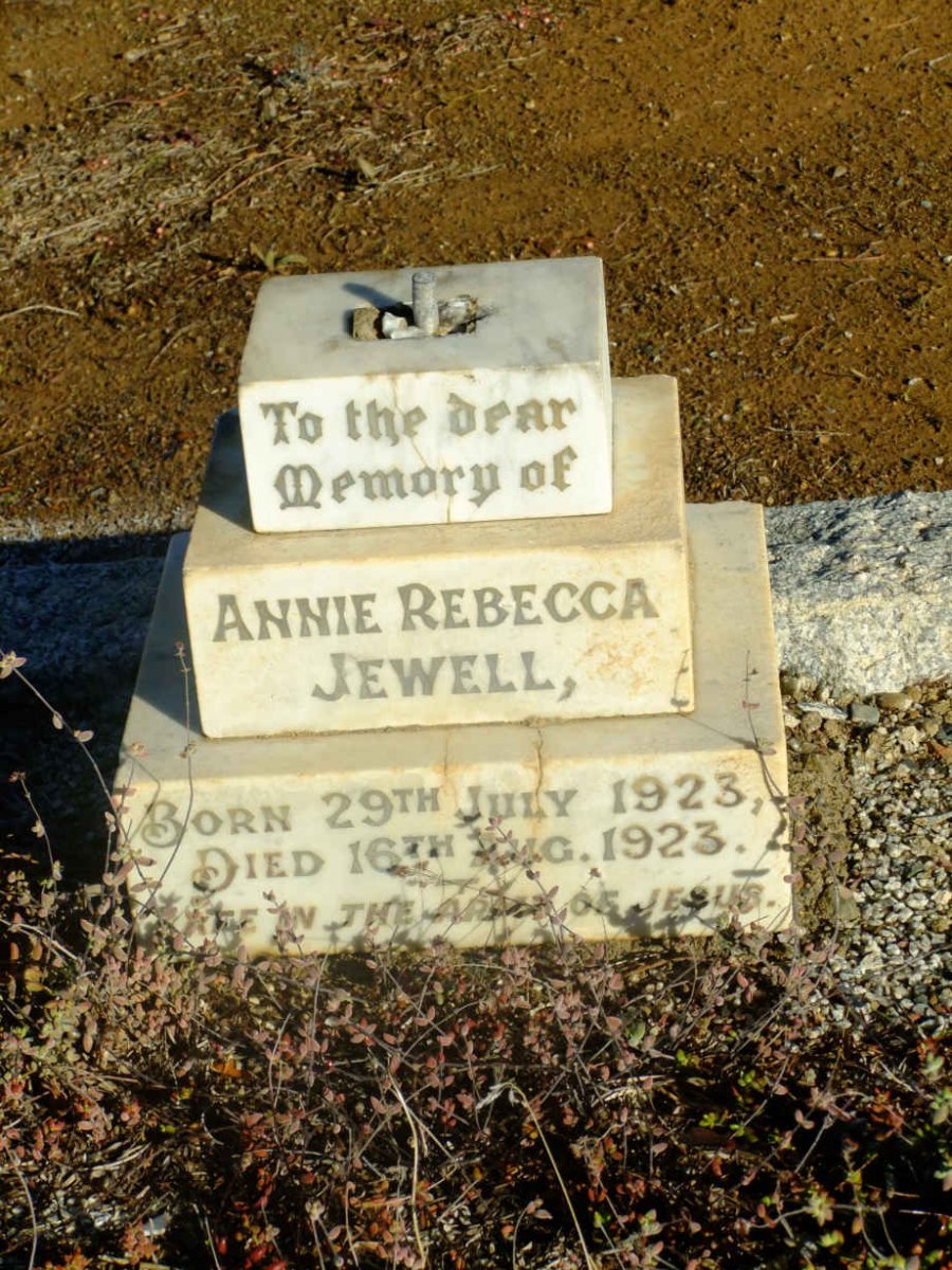JEWELL Annie Rebecca 1923-1923