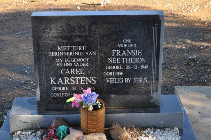 KARSTENS Carel 1946- &amp; Fransie THERON 1949-