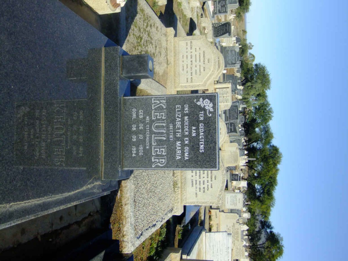 KEULER Elizabeth Maria nee ESTERHUIZEN 1906-1994