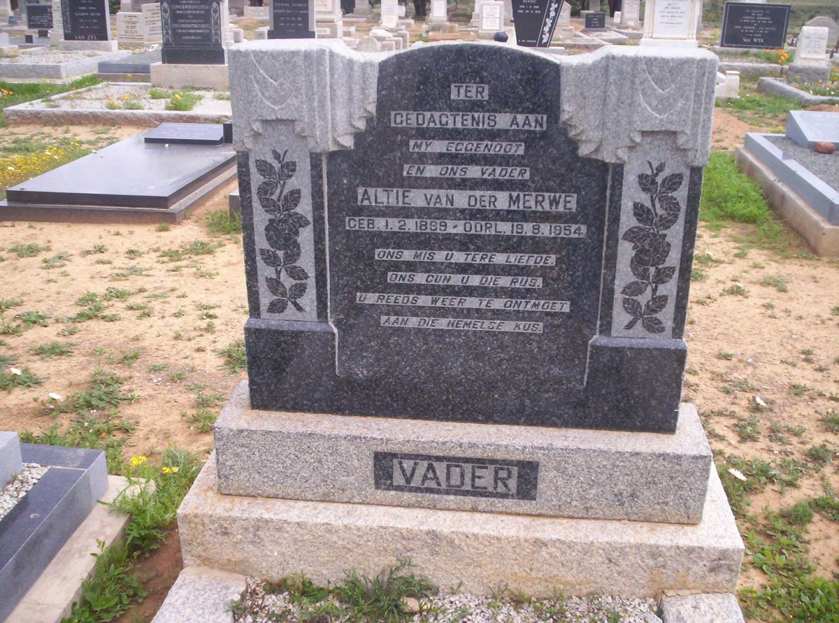 MERWE Altie, van der 1899-1954