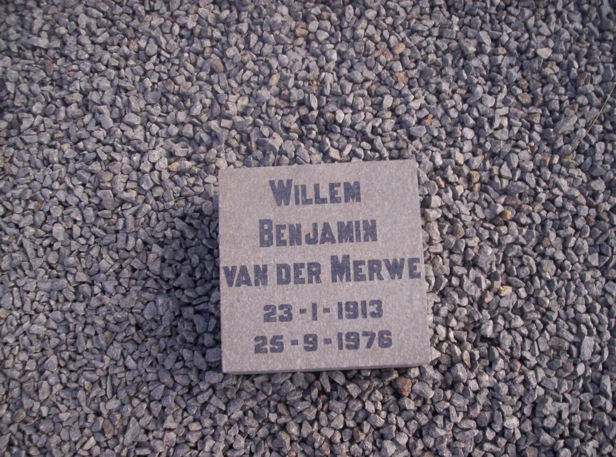 MERWE Willem Benjamin, van der 1913-1976