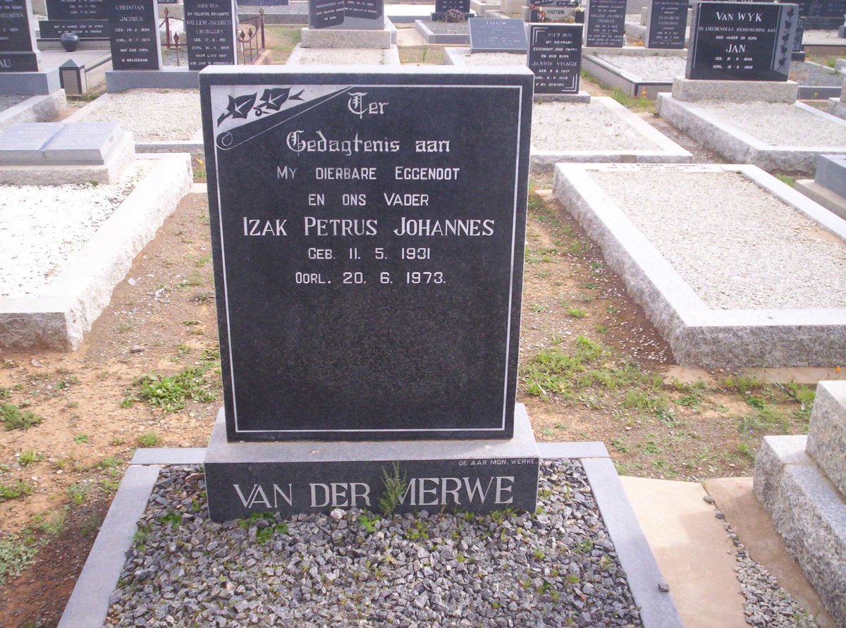 MERWE Izak Petrus Johannes, van der 1931-1973