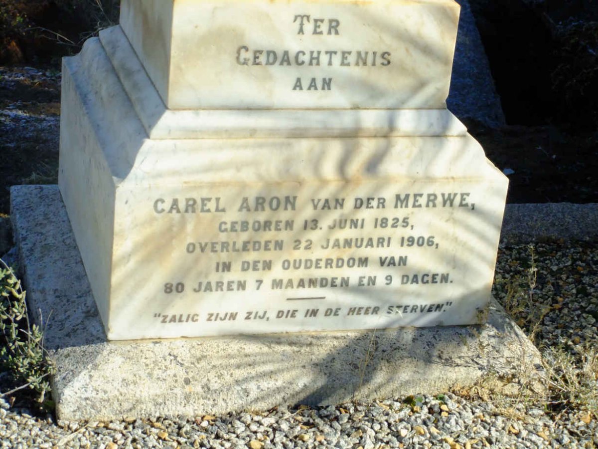 MERWE Carel Aron, van der 1825-1906
