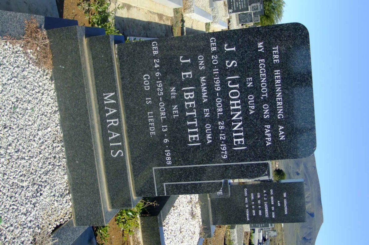 MARAIS J.S. 1919-1979 &amp; J.E. NEL 1925-1988
