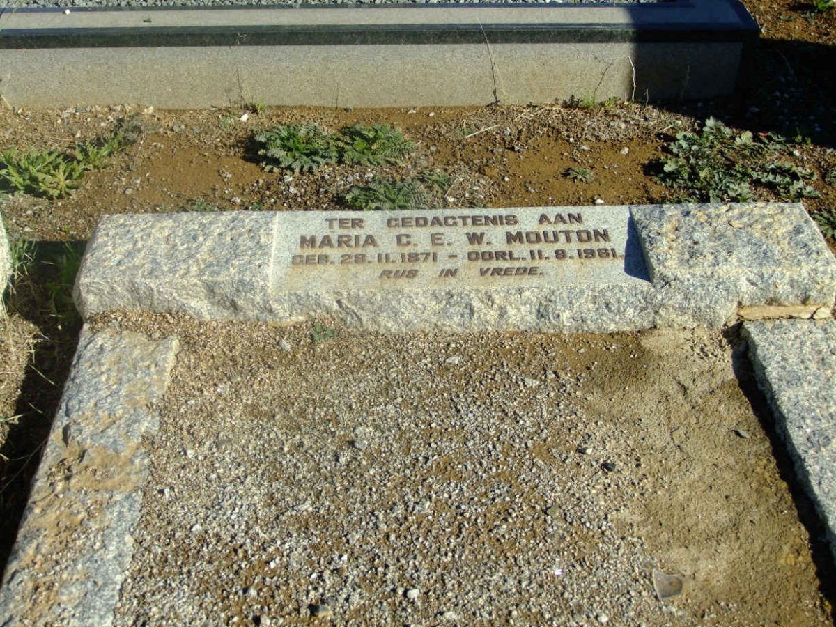 MOUTON Maria C.E.W. 1871-1961