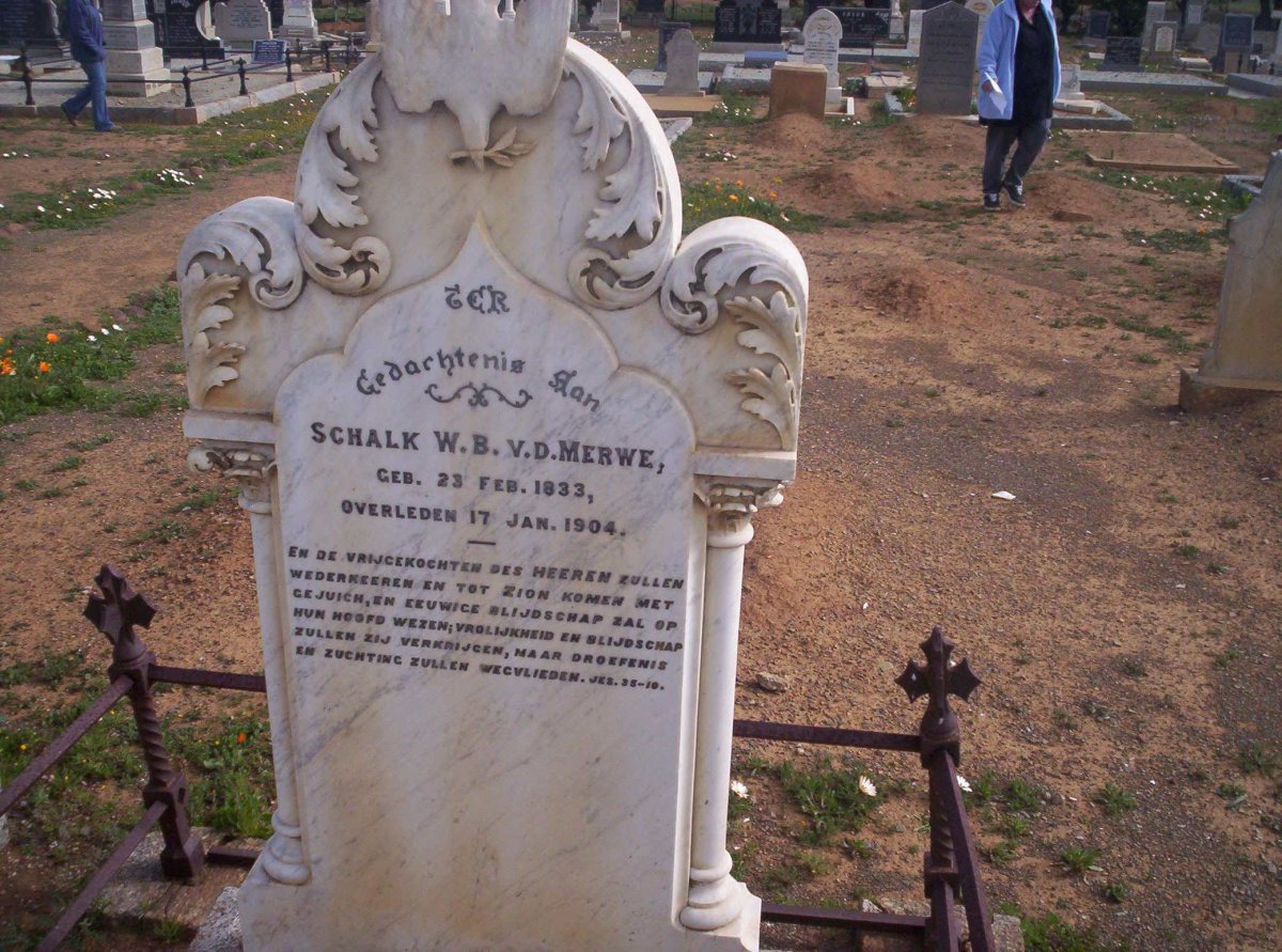MERWE Schalk W.B., van der 1833-1904