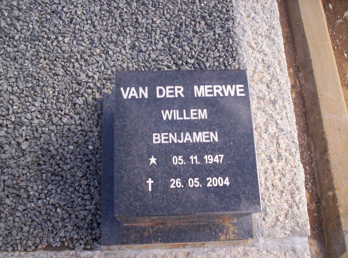 MERWE Willem Benjamen, van der 1947-2004
