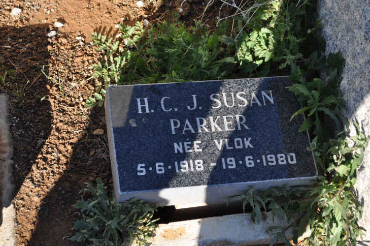 PARKER H.C.J. Susan nee VLOK 1918-1980