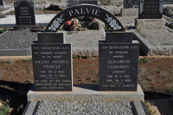 PALVIE Willem Jacobus Charles 1901-1962 &amp; Elizabeth Catherina JANZEN  1912-1979