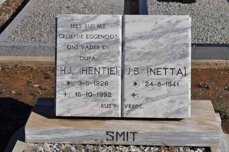 SMIT H.J. 1926-1992 &amp; J.S. 1941-
