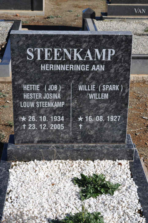 STEENKAMP Willem 1927- &amp; Hester Josina LOUW 1934-2005