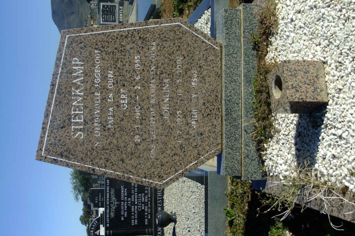 STEENKAMP Gert 1910-1985 &amp; Johnlina 1925-2002