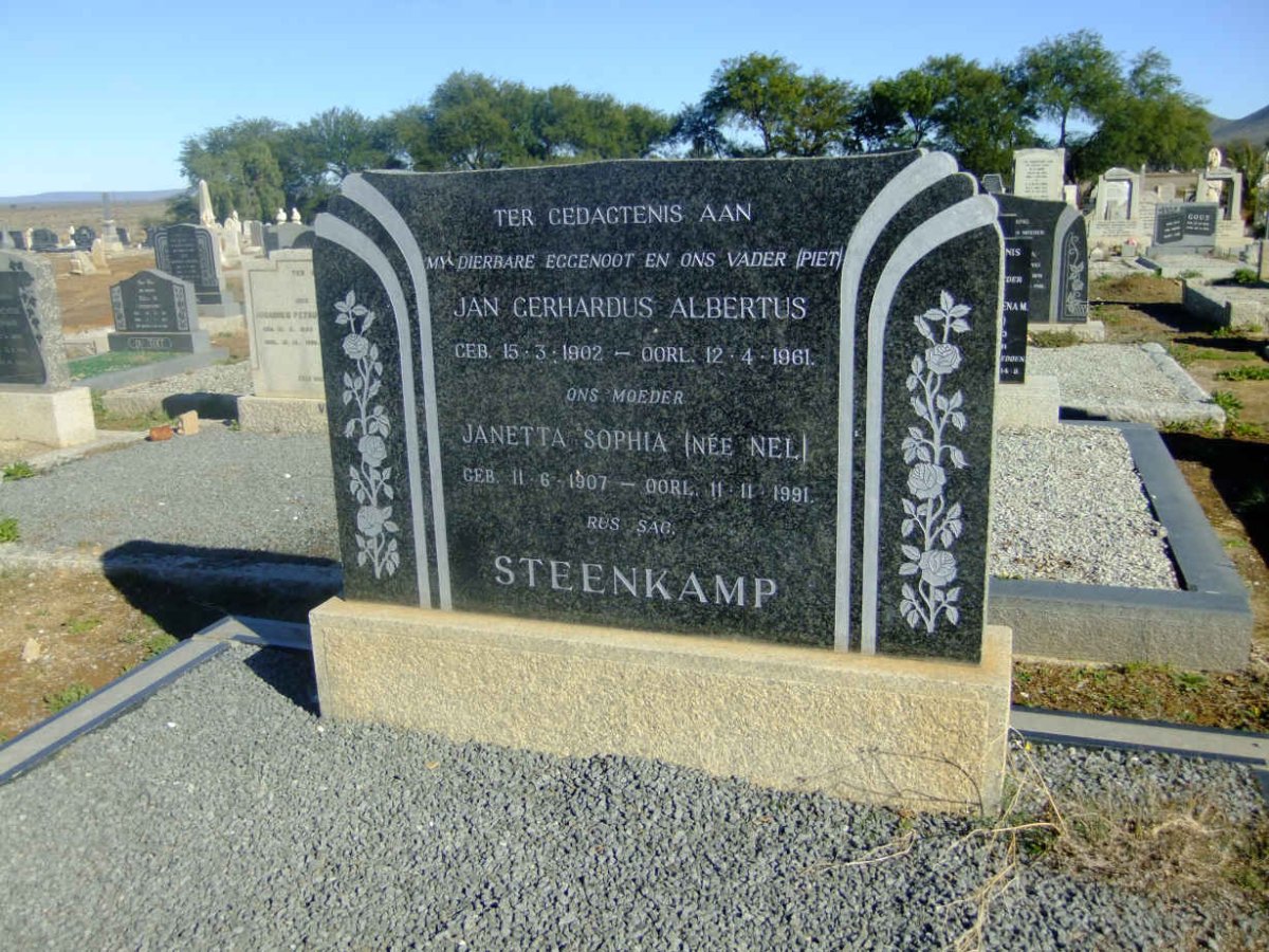 STEENKAMP Jan Gerhardus Albertus 1902-1961 &amp; Janetta Sophia NEL 1907-1991