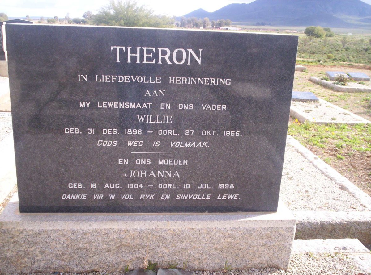 THERON Willie 1896-1965 &amp; Johanna 1904-1998