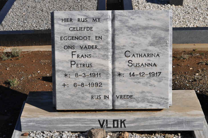 VLOK Frans Petrus 1911-1992 &amp; Catharina Susanna 1917-