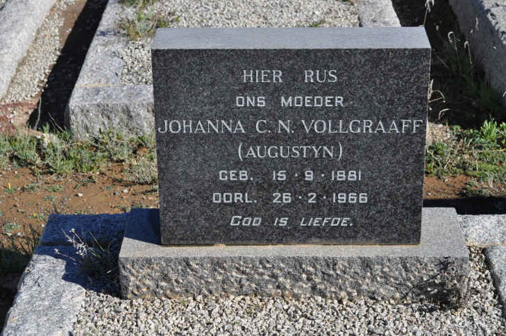 VOLLGRAAFF Johanna C.N. nee AUGUSTYN 1881-1966