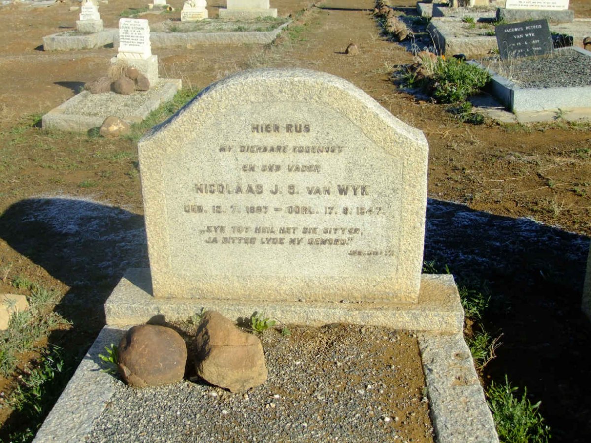 WYK Nicolaas J.S., van 1887-1947