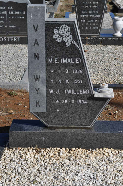 WYK W.J., van 1934- &amp; M.E. 1936-1991