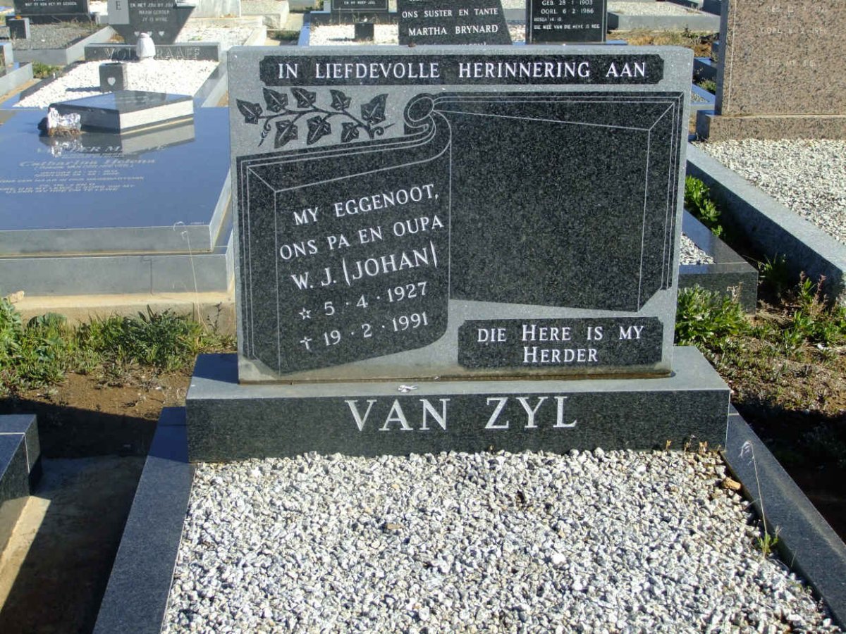 ZYL W.J., van 1927-1991