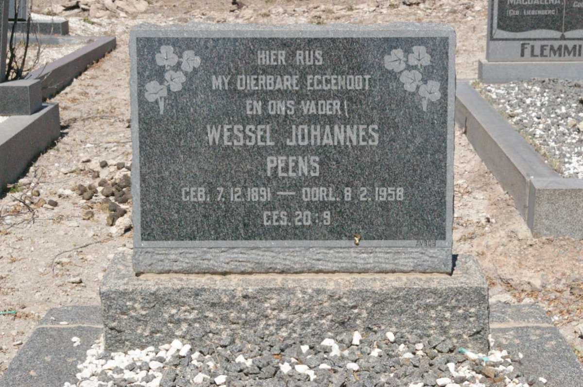 PEENS Wessel Johannes 1891-1958
