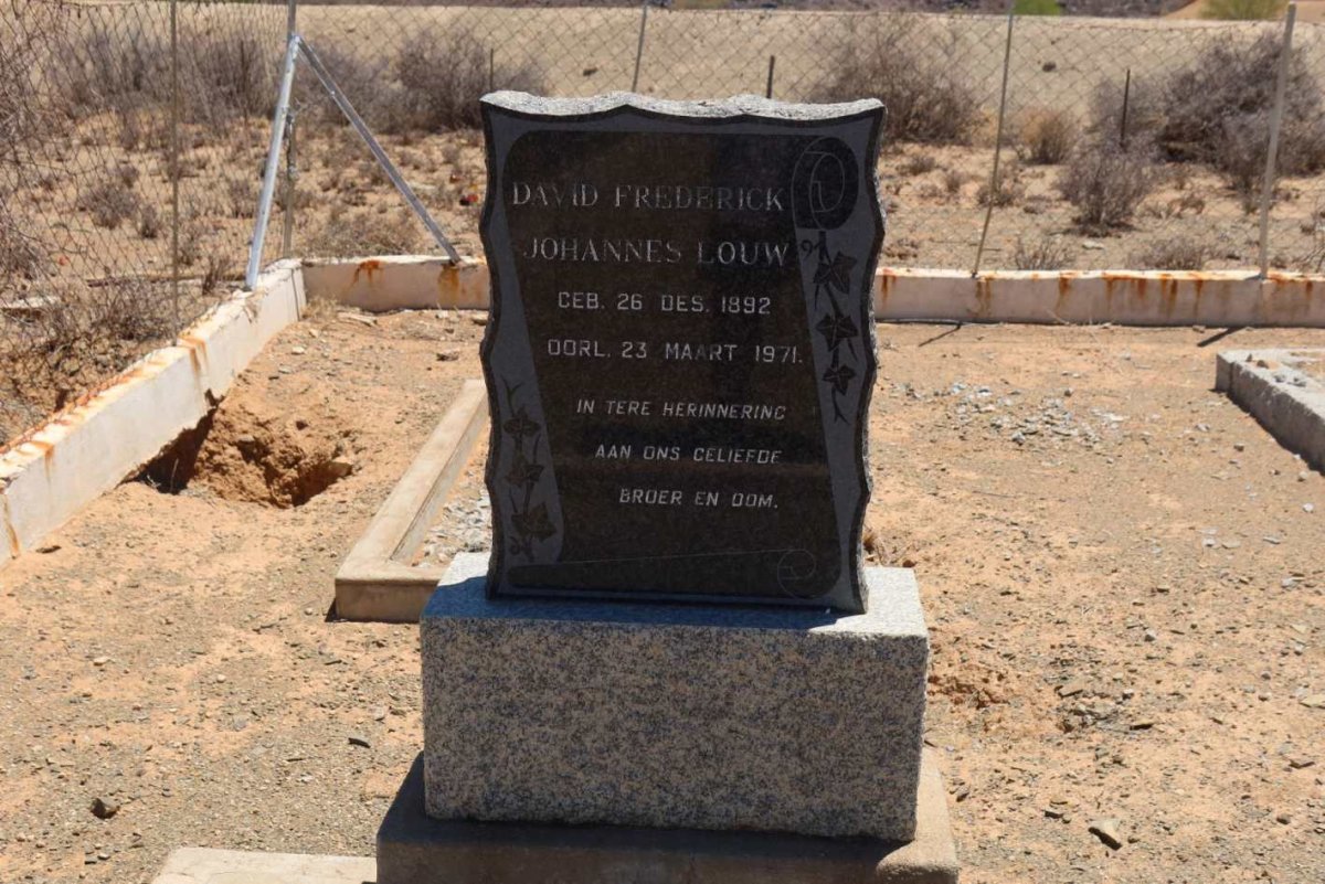 LOUW David Frederick Johannes 1892-1971
