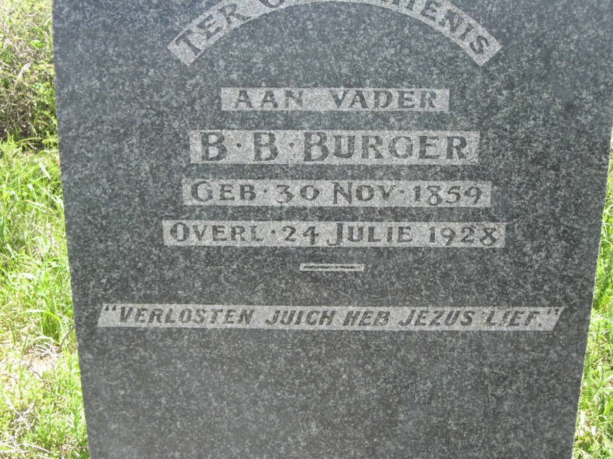 BURGER B_B_ 1859-1928