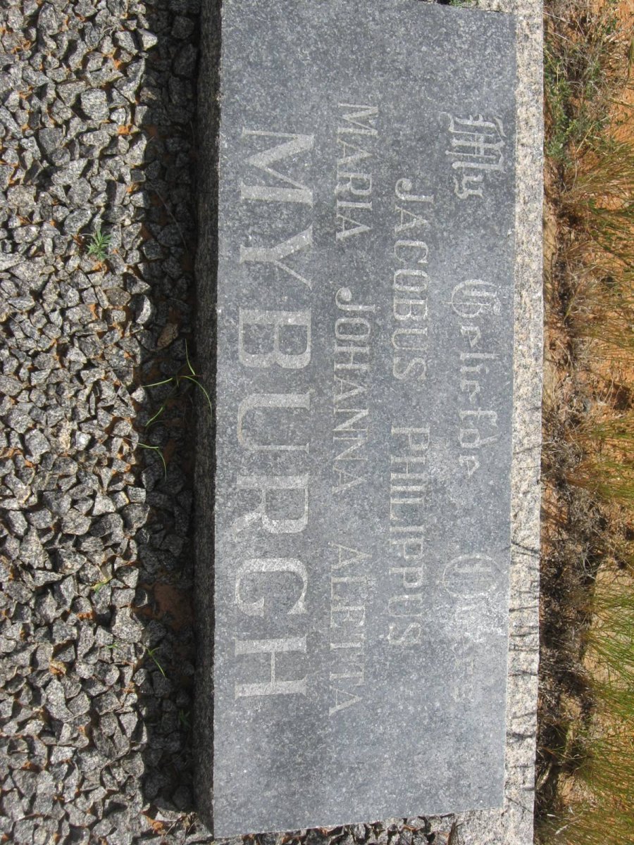 MYBURGH Jacobus Philippus __ Maria Johanna Aletta