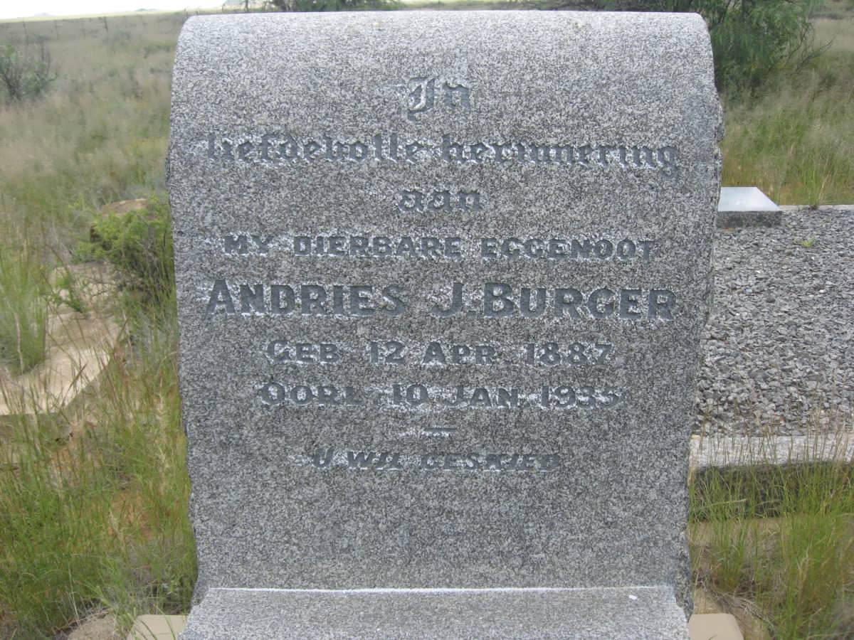 BURGER Andries J_ 1887-1935