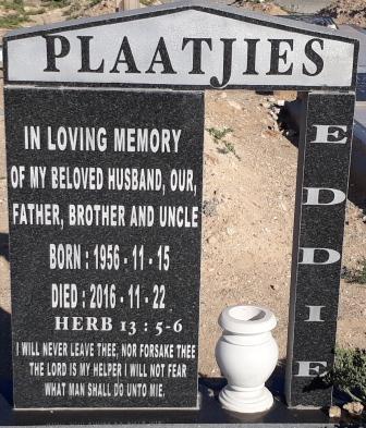 PLAATJIES Eddie 1956-2016