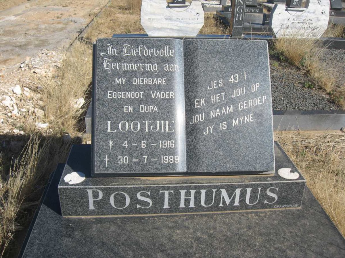POSTHUMUS Lootjie 1916-1989