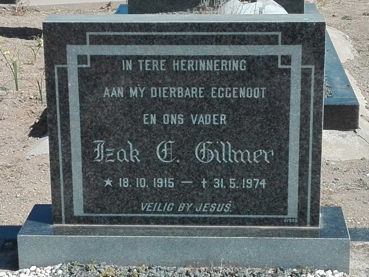 GILLMER Izak C. 1915-1974