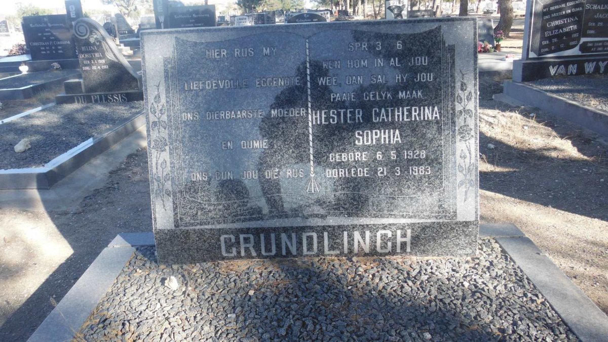 GRUNDLINGH Hester Catherina Sophia 1928-1983