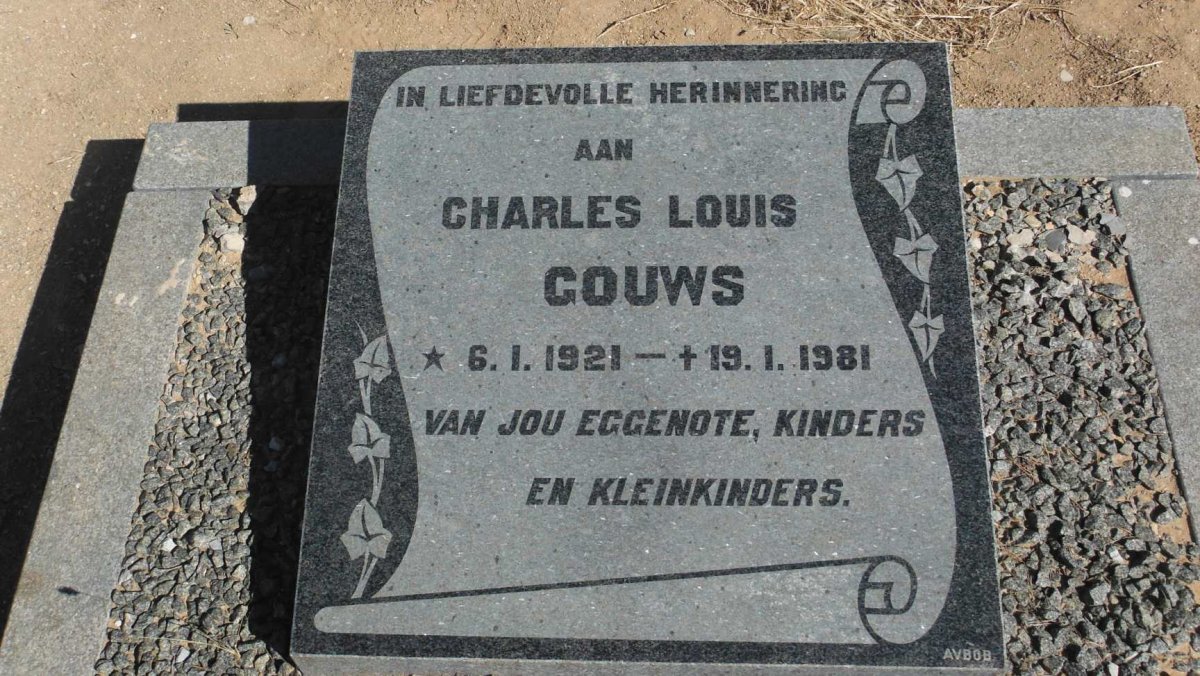 GOUWS Charles Louis 1921-1981