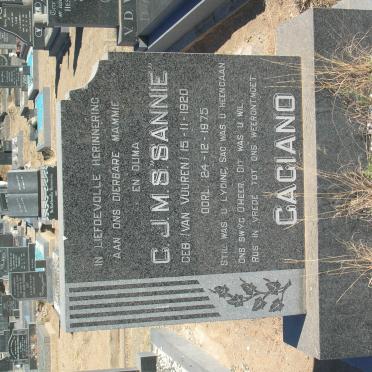 GAGIANO G.J.M.S. nee VAN VUUREN 1920-1975