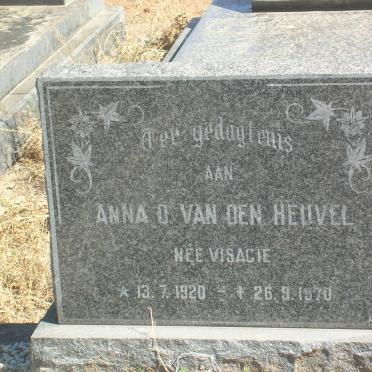 HEUVEL Anna D., van den nee VISAGIE 1920-1970