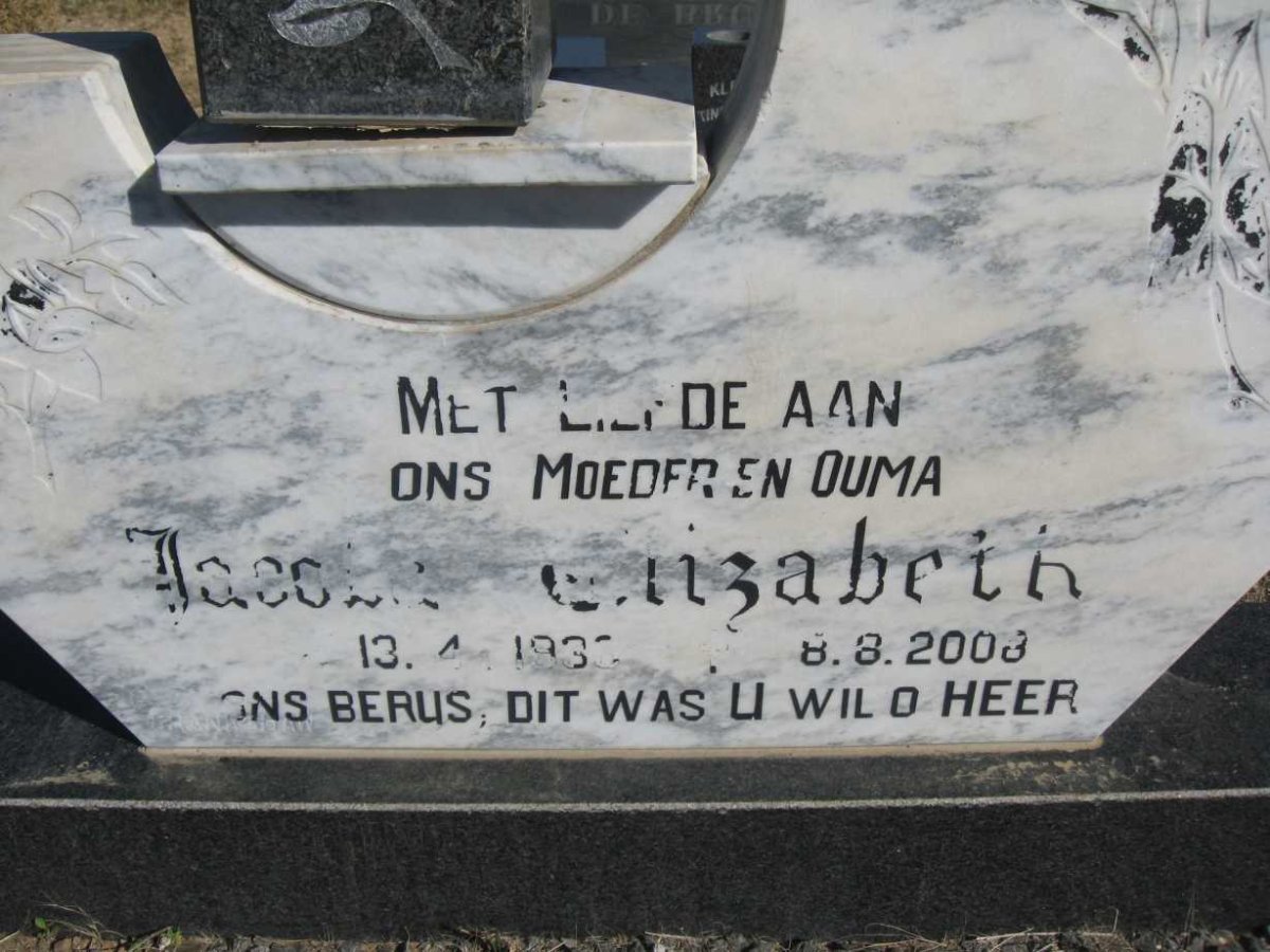 HATTINGH Jacoba Elizabeth 193?-2008