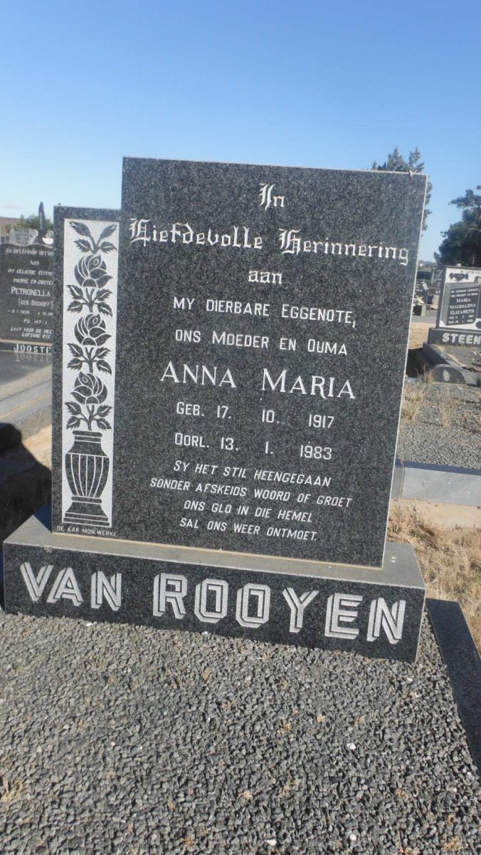 ROOYEN Anna Maria, van 1917-1983