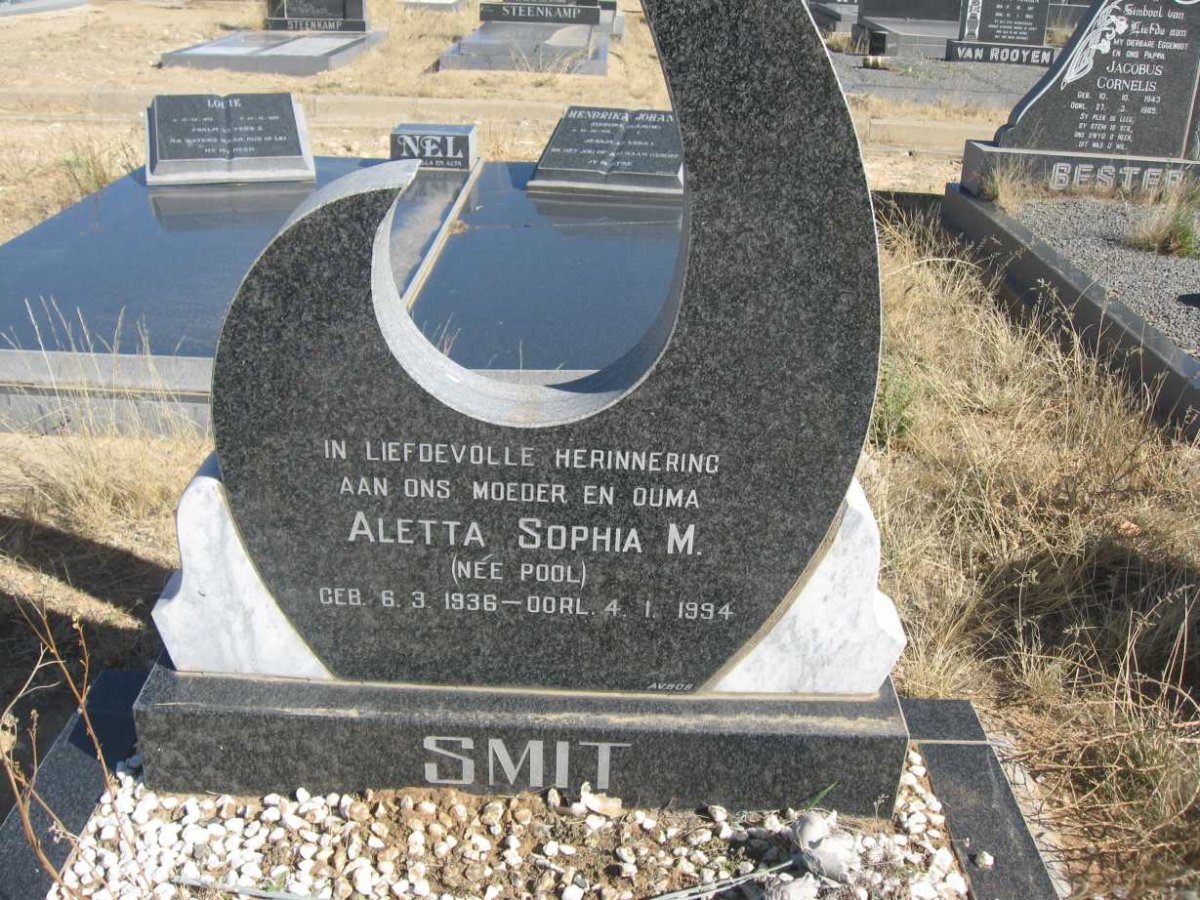 SMIT Aletta Sophia M. nee POOL 1936-1994