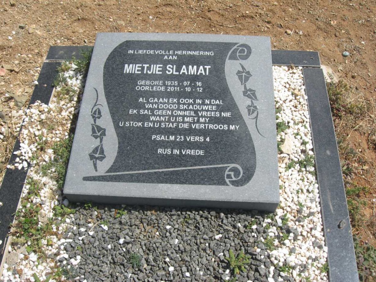 SLAMAT Mietjie 1935-2011